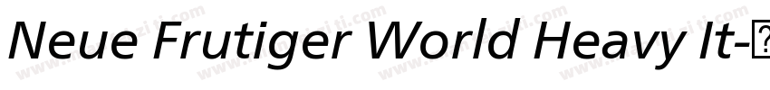 Neue Frutiger World Heavy It字体转换